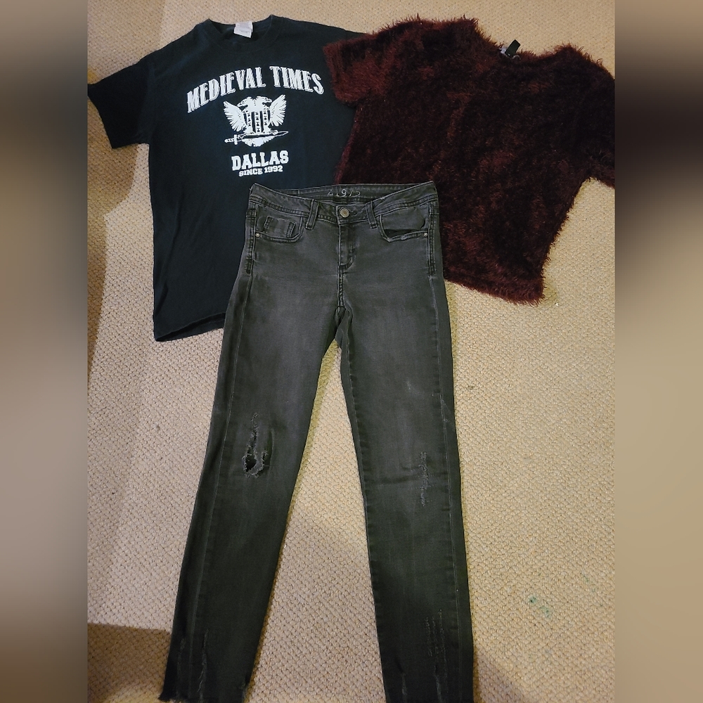 Pants, two t-shirts all in one